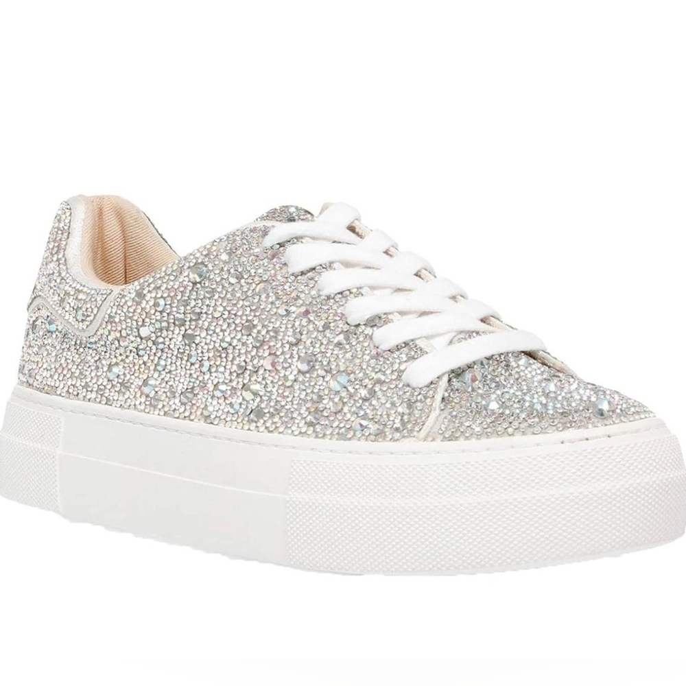 Suokdil Sparkle Rhinestone Sneakers Size 8 NWTs